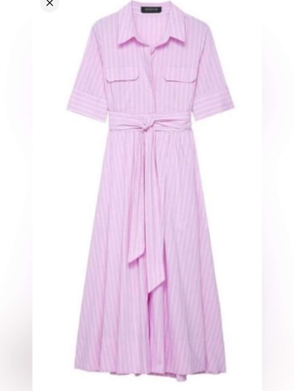 Zara Poplin Shirt Dress ZW Collection Pink Large (NWT) - Picture 2 of 11